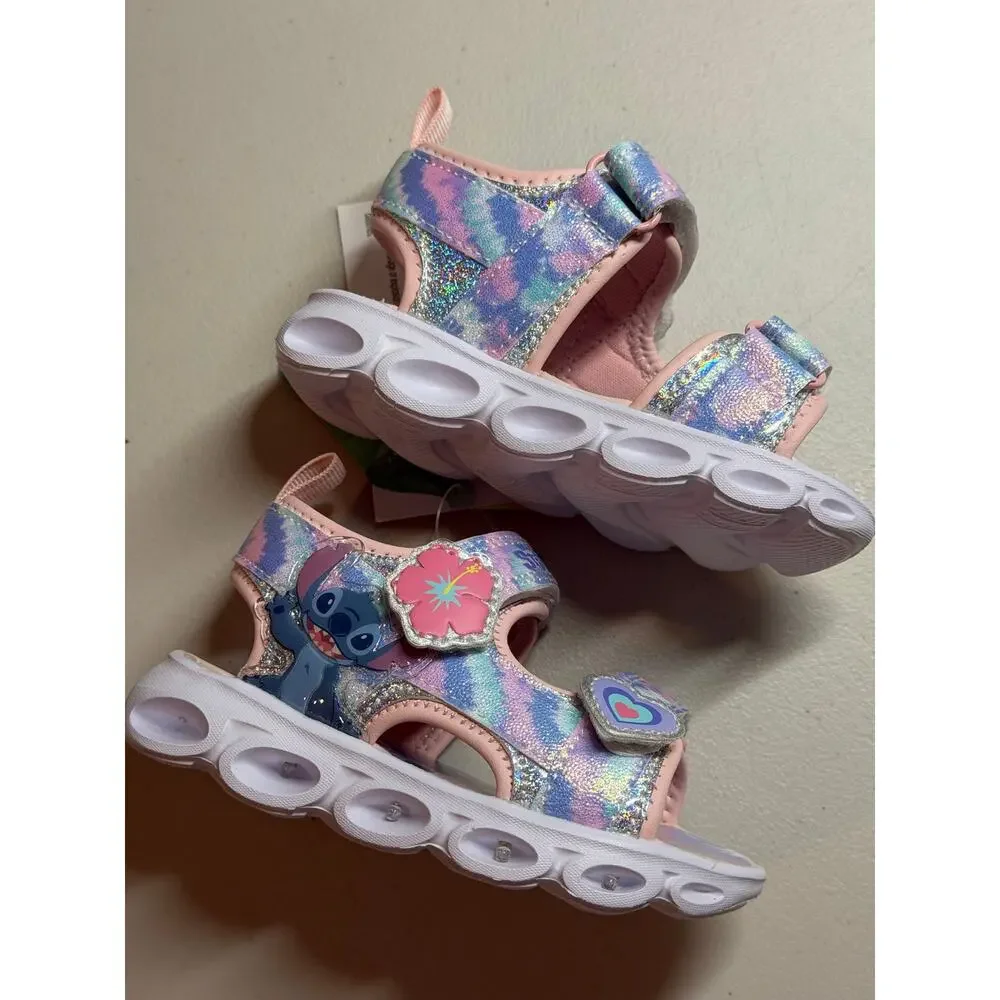 NEW! Lilo Stitch 12M Pink Kids Sport Shoes Light-Up Sandals